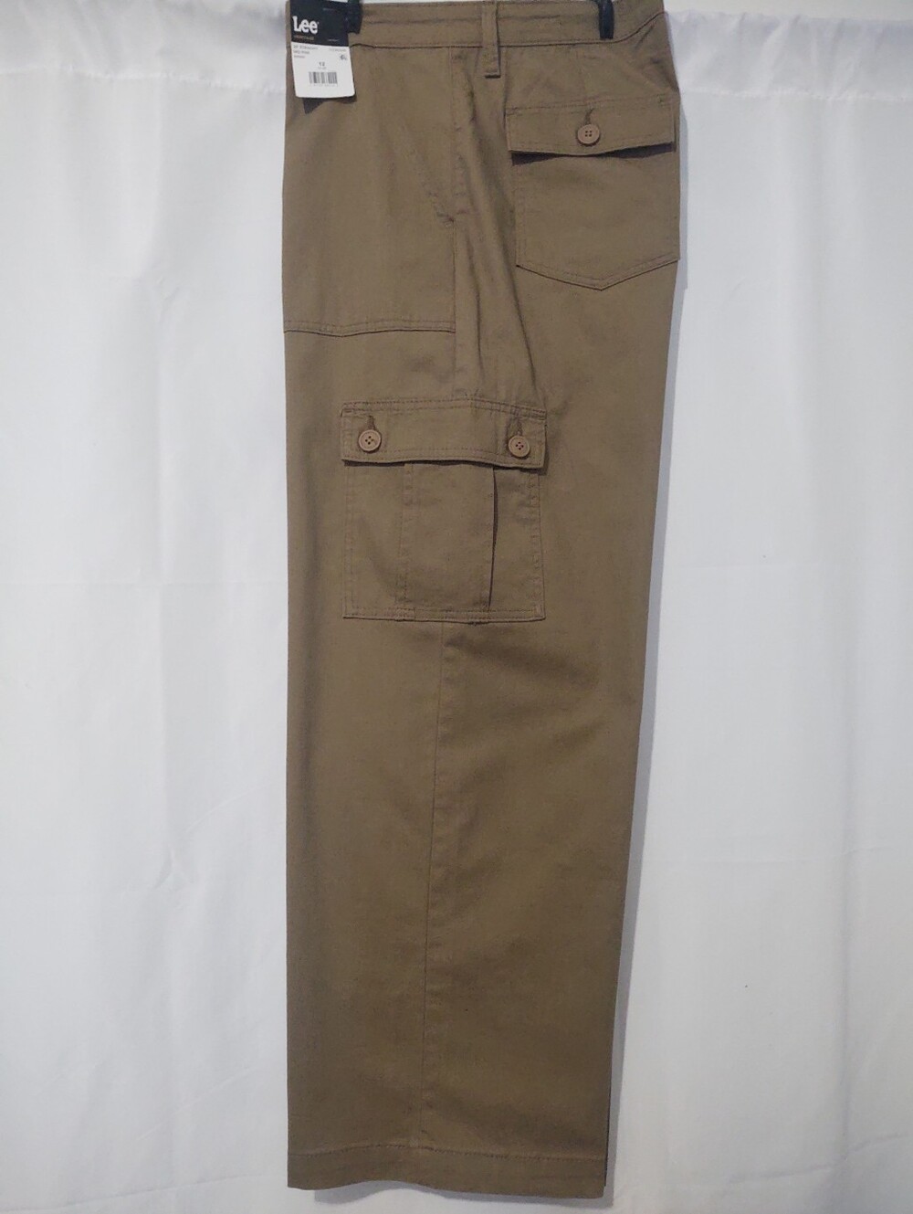 Lee Heritage Khaki Women’s Size 12 Loose Straight Leg Mid Rise Cargo Khaki's NWT